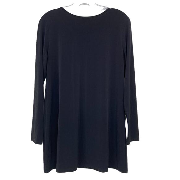 Clara SunWoo Black Long Sleeve Tunic Top Sz S - Picture 4 of 5